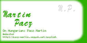 martin pacz business card